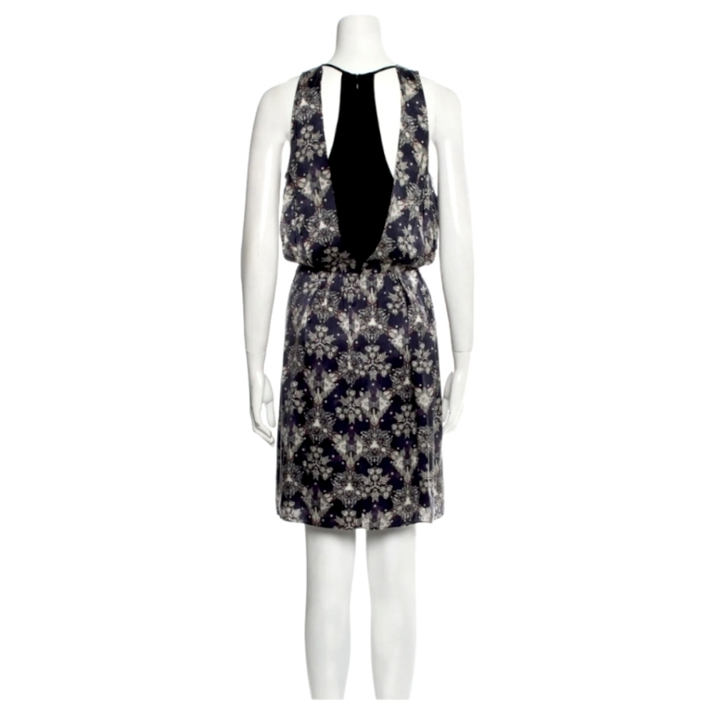 Rebecca Taylor Metallic Grey Kaleidescope Mini Dress - Picture 4 of 7